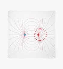 #field, #science, #electric, #lines, #direction, #magnetic, #education, #electricity, #magnet, #physics, #illustration, #blue, #background, #axis, #pole, #south, #north, #dipole, #vector, #surface Scarf