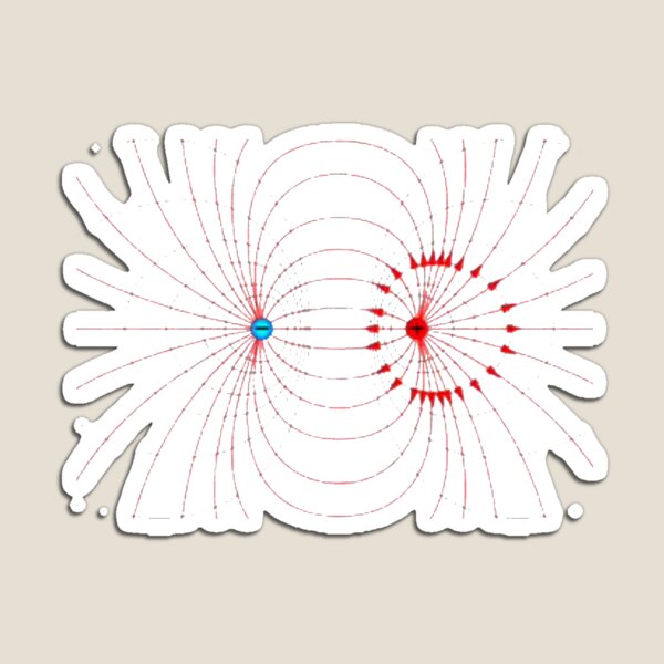 #field #science #electric #lines direction magnetic education electricity magnet physics illustration blue background axis pole south north dipole vector surface Magnet