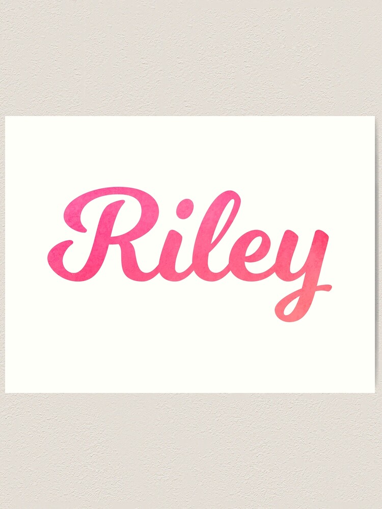 Riley girls name decorative lettering type design Stock Vector