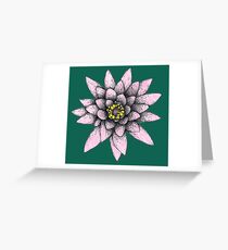 Water Lilly flower Greeting Card