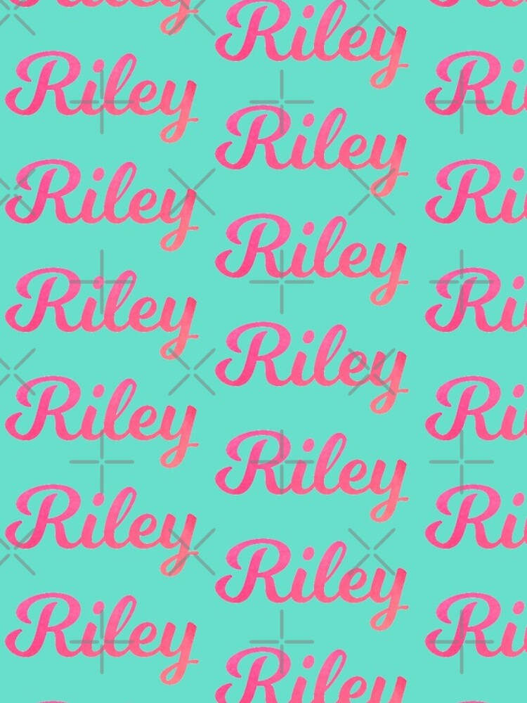 Riley girls name pink watercolor type Sticker for Sale by ComicKitsch