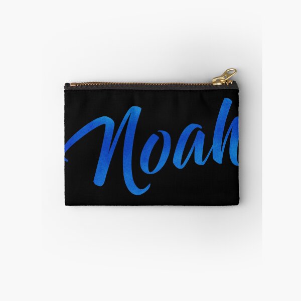 Item preview, Noah boys name blue watercolor type design designed and sold by ComicKitsch.