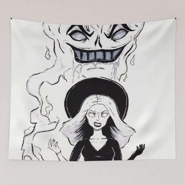 Item preview, Dark Summoning - demon witch Halloween illustration  designed and sold by TorchAndBrush.