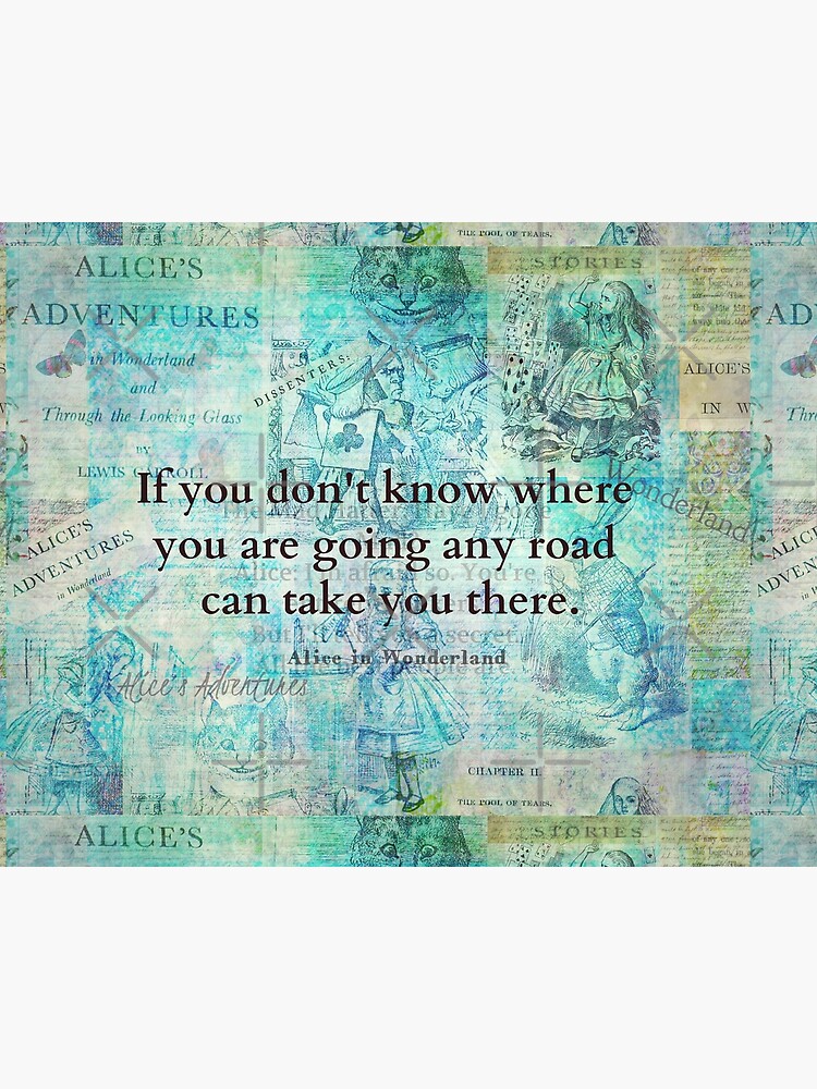 Alice In Wonderland Whimsical Quote Art Board Print By Goldenslipper Redbubble