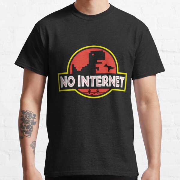 no internet jurassic park shirt