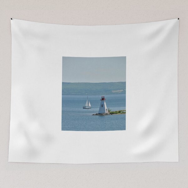 Item preview, Lighthouse and Schooner in Baddeck, N.S. designed and sold by 2CrabbySisters.