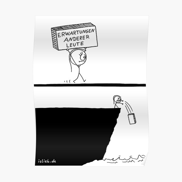 Erwartungen islieb Comic Poster