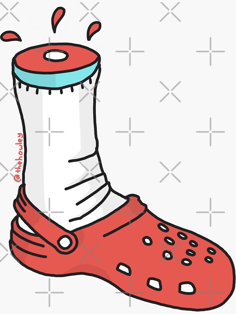 "Socks and Crocs Society Halloween Edition" Sticker for Sale by