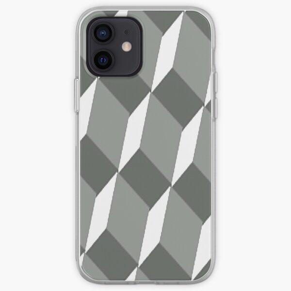 #pattern #design #square #repetition #tile #mosaic #textile #abstract #illusion #geometry #illustration #simplicity #geometricshape #seamlesspattern #nopeople #textured #backgrounds iPhone Soft Case