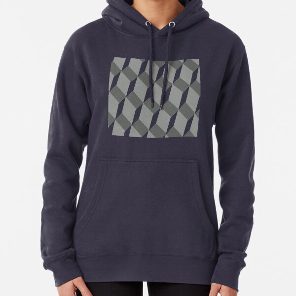 #pattern #design #square #repetition #tile #mosaic #textile #abstract #illusion #geometry #illustration #simplicity #geometricshape #seamlesspattern #nopeople #textured #backgrounds Pullover Hoodie