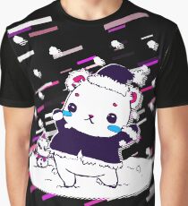 Christmas bear Eighties Retro Violet and Purple Graphic T-Shirt