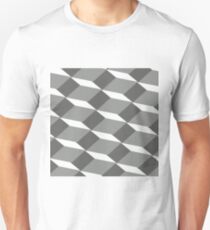 #pattern #design #square #repetition #tile #mosaic #textile #abstract #illusion #geometry #illustration #simplicity #geometricshape #seamlesspattern #nopeople #textured #backgrounds Unisex T-Shirt