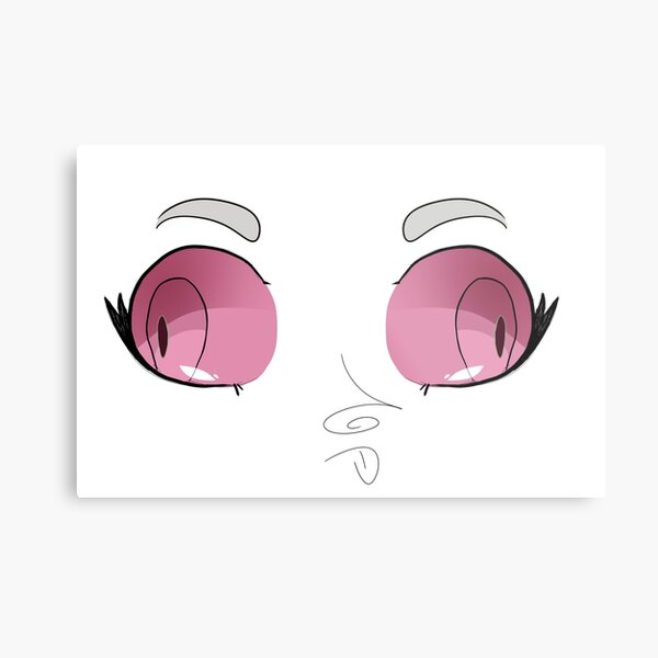 Pink Derp Face Metal Print