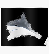 Shark perspective glowing Art Poster