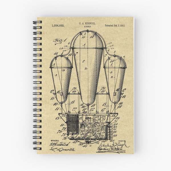 Item preview, Historic Airship Invention 1911 Steampunk Patent Print designed and sold by MadebyDesign.