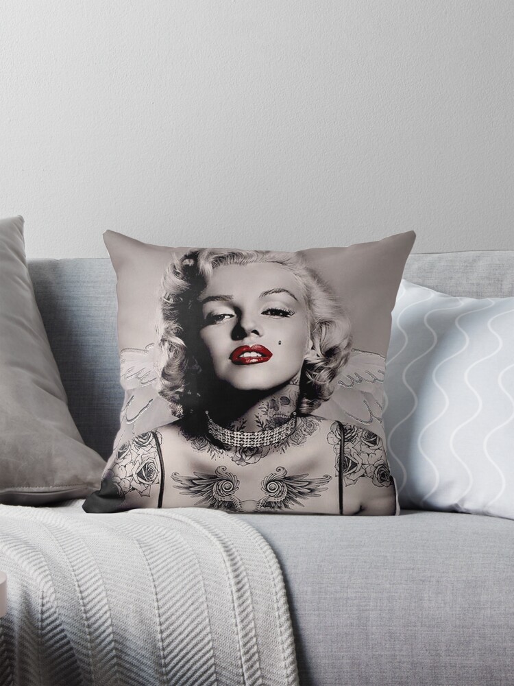 MARILYN Vintage Abstract Tattooed With Wings Print