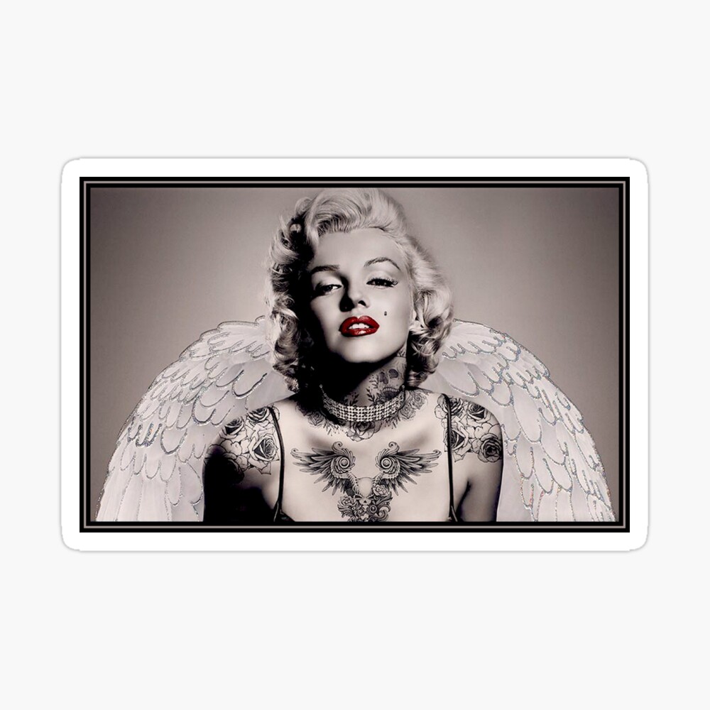 Black White Marilyn Monroe Art Canvas Painting Portrait Poster and Prints  Hip Hop Tattoos Girl Wall Art Picture Room Home Decor  Nordic Wall Decor