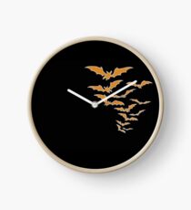 Halloween Fledermäuse Uhr