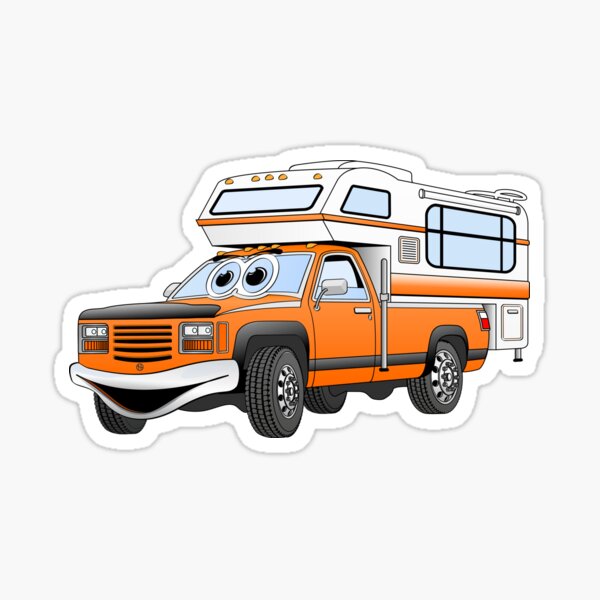 Item preview, Orange Cartoon Pick Up Camper designed and sold by Scott Hayes.