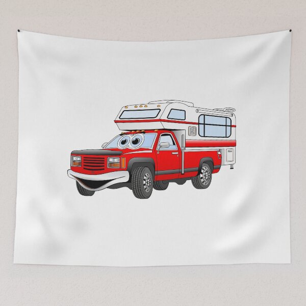 Item preview, Red Cartoon Pick Up Camper designed and sold by Scott Hayes.