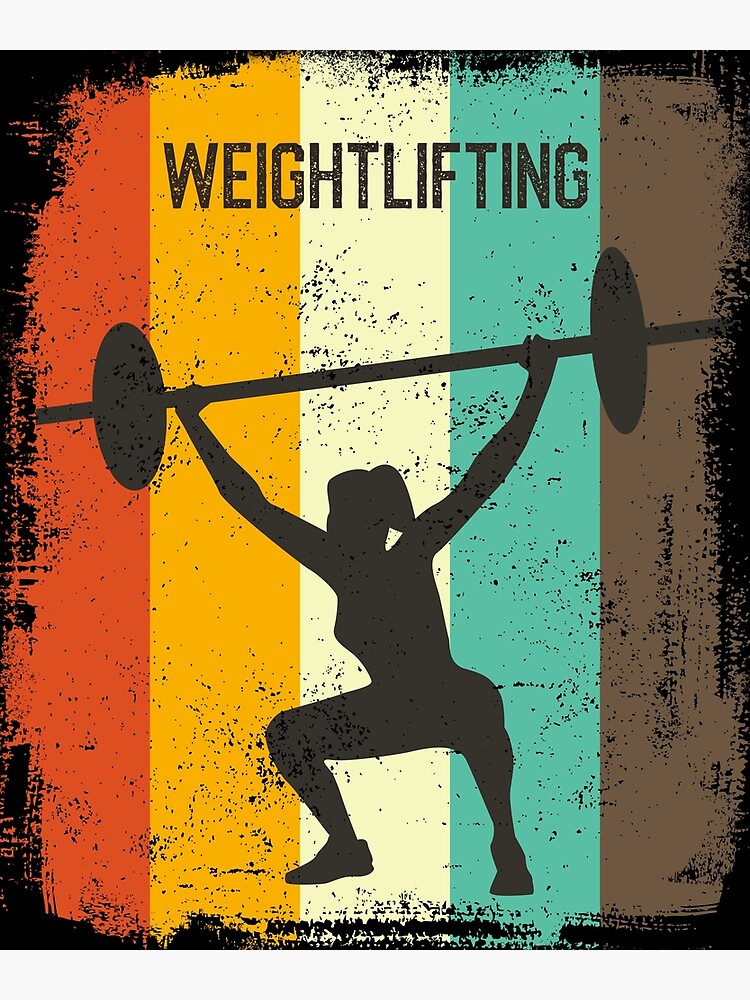 Weightlifting or powerlifting sports vintage print - Weightlifting