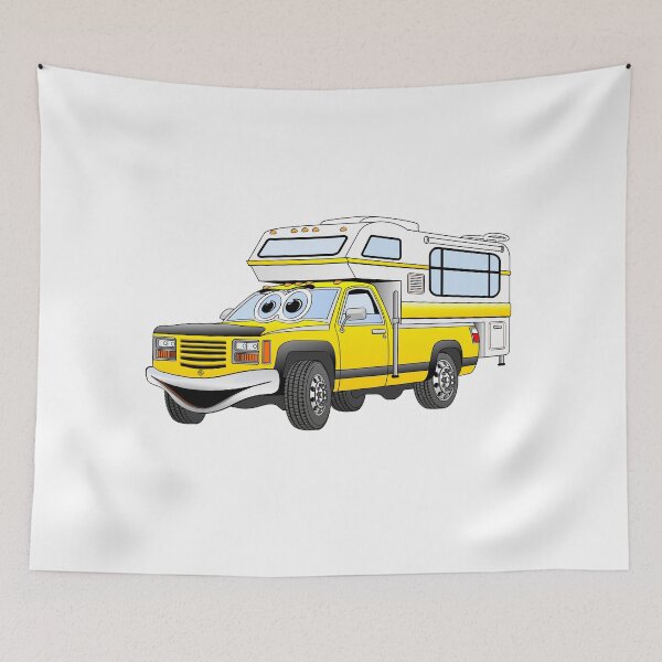 Item preview, Yellow Cartoon Pick Up Camper designed and sold by Scott Hayes.