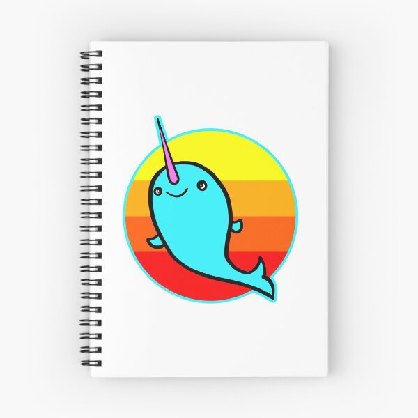 Item preview, Cute Narwhal Picture Retro 1980s Beach Design designed and sold by Turbo Volcano.