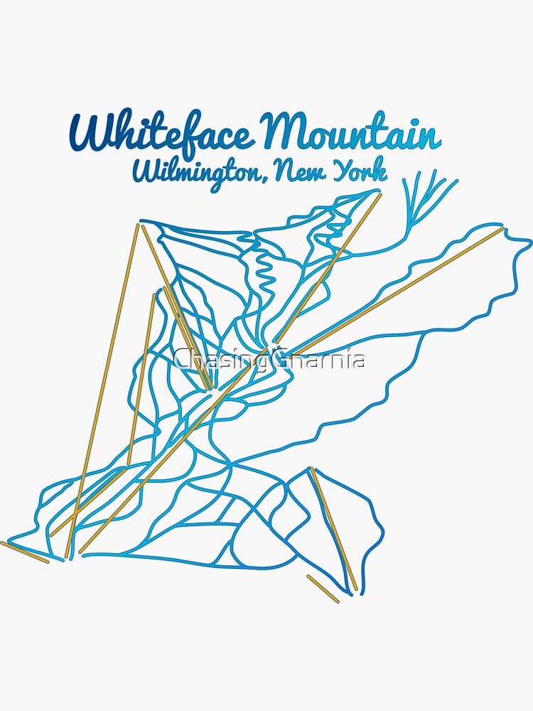 quot Whiteface Mountain Trail Map quot - Bg,f8f8f8 Flat,750x,075,f Pad,750x1000,f8f8f8.u5 