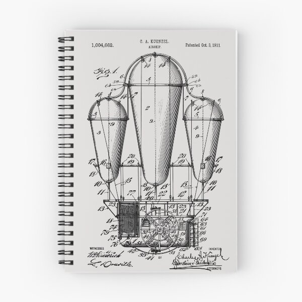 Item preview, 1911 Patent Design Airship Steampunk Theme designed and sold by MadebyDesign.