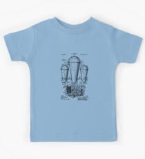 1911 Patent Design Airship Steampunk Theme Kids Tee
