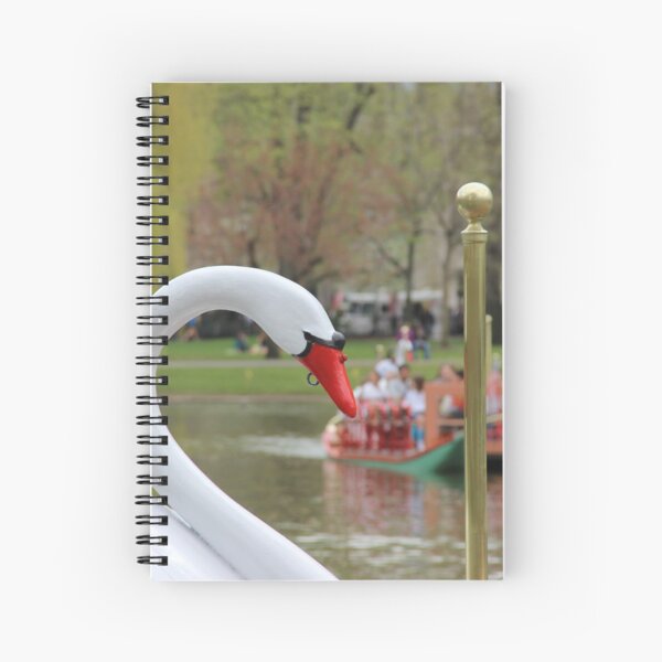 Boston Public Garden Swan Boats Spiral Notebook