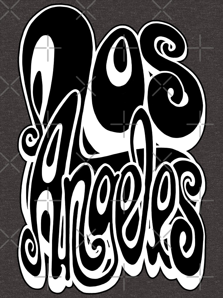 Thumbnail 5 of 5, Pullover Hoodie, Los Angeles lettering art - black and white designed and sold by bignose1977.