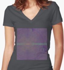 psychedelic Women's Fitted V-Neck T-Shirt