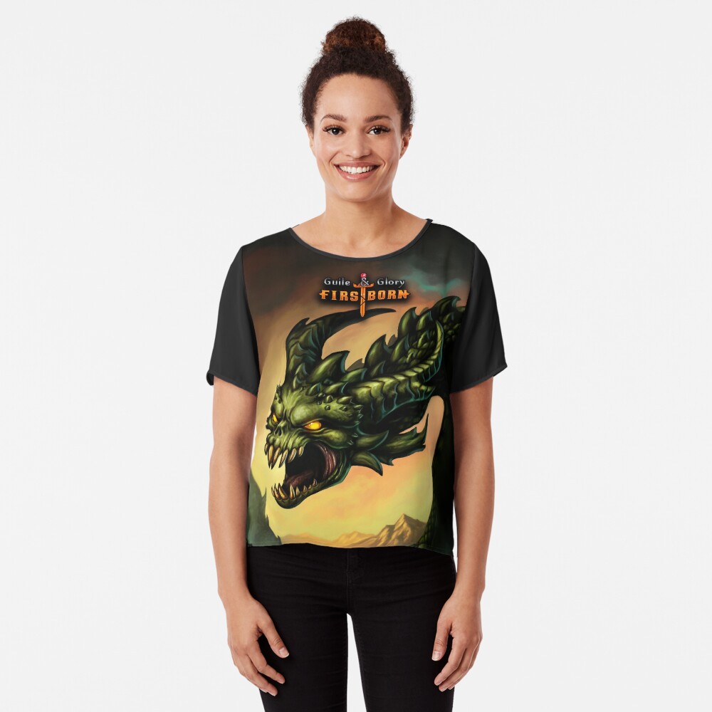 Guile & Glory: Firstborn - Wyrm (with title) Chiffon Top