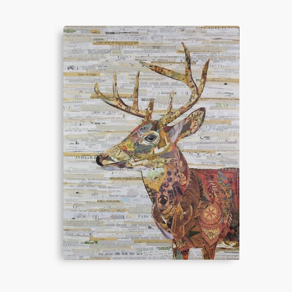 Deer Collage Canvas Print