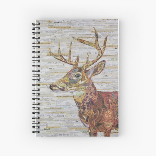 Deer Collage Spiral Notebook