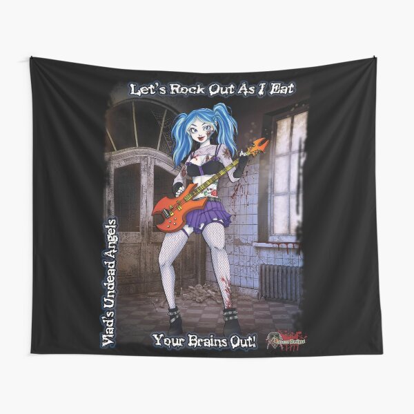 Undead Angels: Zombie Bass Guitarist Tapestry