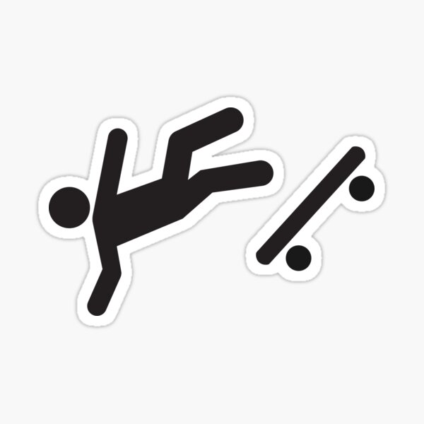 Stickman Skateboard otoño Pegatina