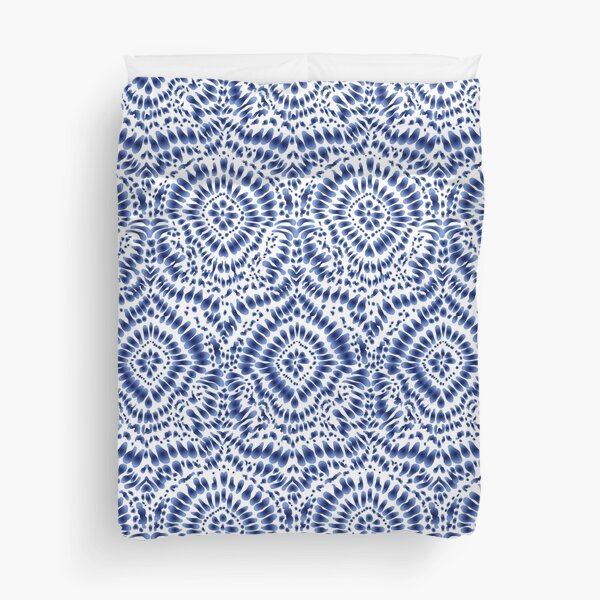 blue batik duvet cover