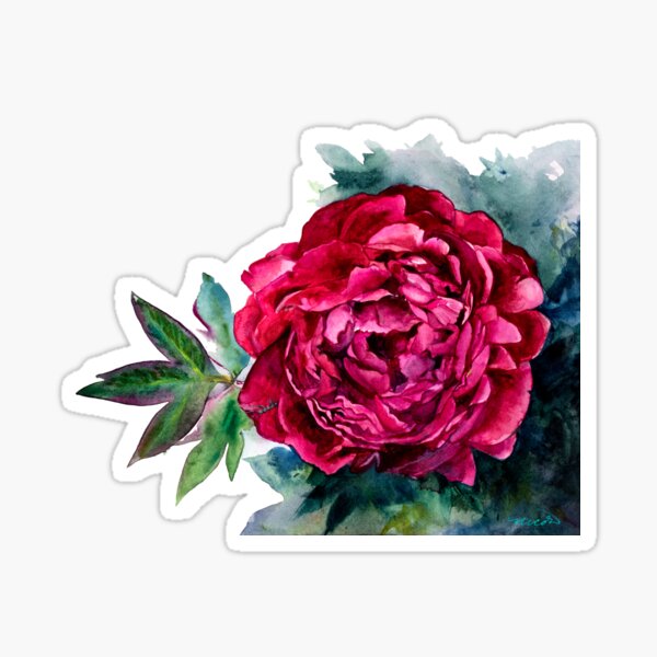 Item preview, Peony Watercolor Illustration designed and sold by Uplift Illustrations.
