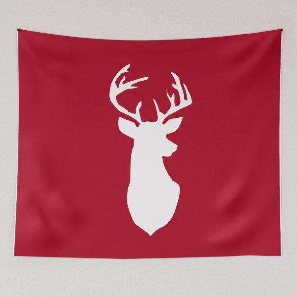 Item preview, Deer head. White and red. designed and sold by marinaklykva.