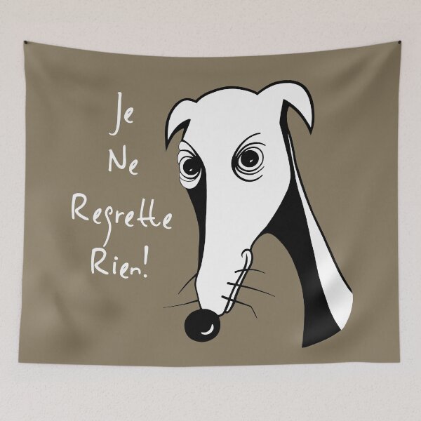 Item preview, Whippet Regret Nothing 2 designed and sold by veryfastdog.