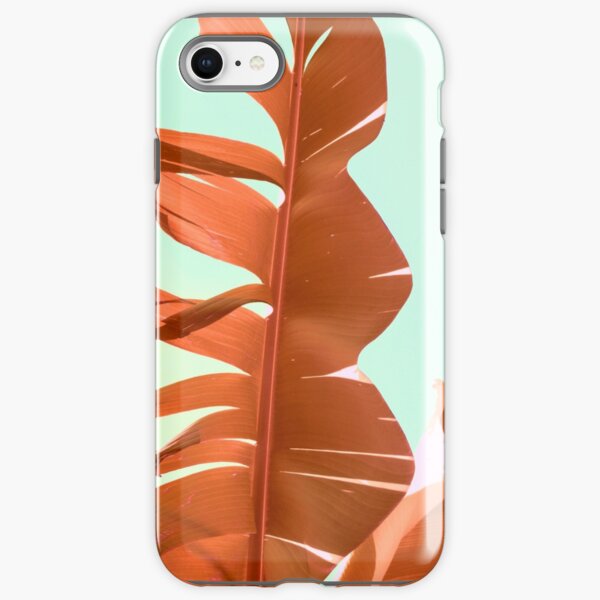 Banana leaves in orange iPhone Tough Case