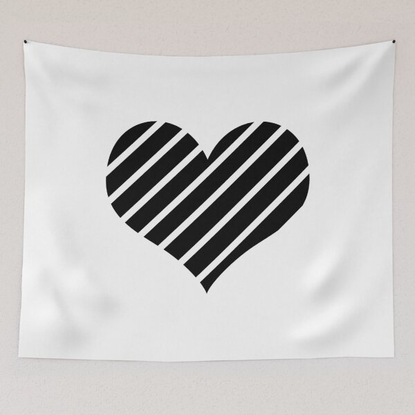 Item preview, Black Striped Heart designed and sold by edwinvisuals.