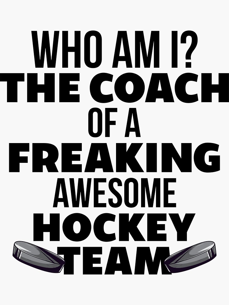 "Funny Hockey Coach Shirt Gift For Men and Women" Sticker for Sale by