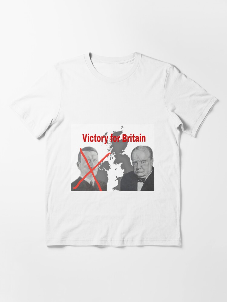 Victory Britain Winston and Adolf Hitler" Essential T-Shirt for by Natmoss | Redbubble