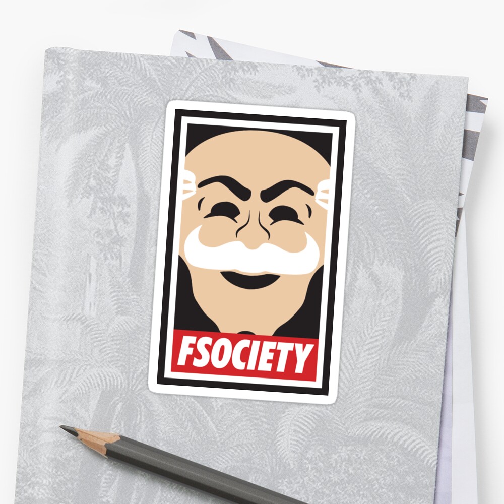  FSociety  Sticker  by codewearIO Redbubble
