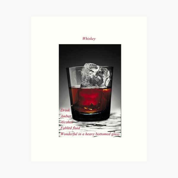 Item preview, Whiskey Poem designed and sold by Avalinart.
