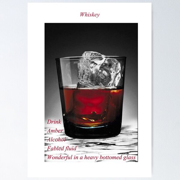 Item preview, Whiskey Poem designed and sold by Avalinart.