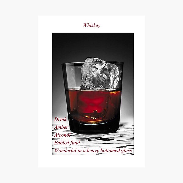 Item preview, Whiskey Poem designed and sold by Avalinart.